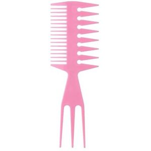 Professionele dubbelzijdige tandenkammen visgraatvorm haarborstel kapper haar verven snijden kleurborstel man haarstyling tool (maat: roze)