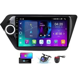 Android 13 QLED Autoradio voor Kia RIO 3 2011-2017 - Ingebouwde DSP/Carplay/Android Auto - Camera + DVR - 9 inch 2 Din - Stuurbediening - FM AM RDS DAB Radio - Bluetooth 5.0(NF-1)