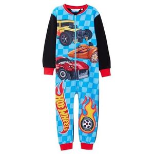 Jongens Hot Wheels Onesie voor kinderen Fleece alles-in-één kinderracewagens Pyjama Pjs Warm nachtkleding slaappak