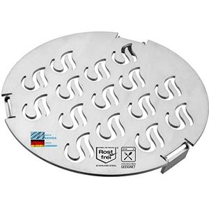 mocisa Grillinzetstuk, Ø 20 cm, roestvrij staal, 3 mm, geslepen voor vuurplaat, grillplaat, vuurtonnen, kogelgrills