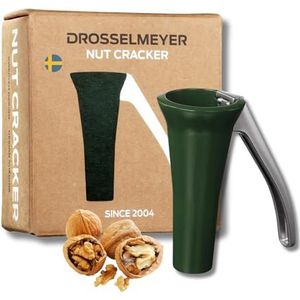 Drosselmeyer Design Notenkraker - Effectief voor alle maten noten minimale inspanning - Heavy Duty walnootkraker - Zeer sterk robuust met houder voor het opvangen van schelpen - Zweeds design
