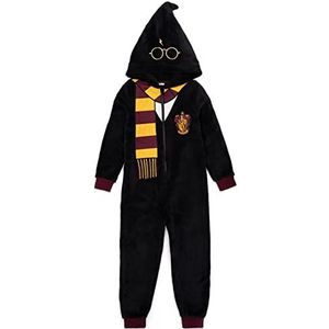 Harry Potter Griffoendor Onesie Kids | Jongens Meisjes Zweinstein School voor Tovenarij en Hekserij House Uniform Pjs | Sjaal bril zachte fleece hoed capuchon met rits