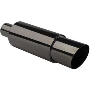 eindpijp 370mm Auto Motorfiets Uitlaatsystemen Demper Tip Universele Roestvrijstalen Auto Achterste Uitlaat Demper Tip Pijp Auto uitlaat(Zwart)