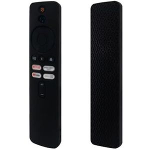 Btkigl Siliconen afstandsbediening hoesje voor Xiaomi 2023 Mi 4K TV Box 2e generatie anti-drop anti-slip (zwart)