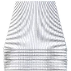 Vigevee 14 x polycarbonaat holle kamerplaten 4 mm dubbelwandige plaat polycarbonaat 60,5 x 121 cm | 10,25 m² broeikas platen UV-bestendig voor broeikas tuin broeikas reserveplaten