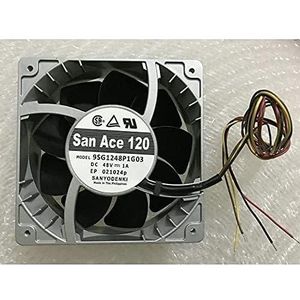 For 4-Wire Server Fan - 120x120x38mm, 6000RPM, 260CFM, 40,000 Hours Lifespan 9SG1248P1G03 DC48V 1.00A LMNCBVYA