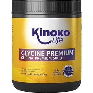 PREMIUM GLYCINE 600 g 100% PURE | Gekristalliseerd | Geen Nanodeeltjes | Geschikt voor Veganisten | Collageen Regenerator | Spierblessure Preventie | Bevordert een herstellende slaap | Non-GMO