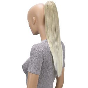 CAISHA 50cm Haarstukje Vlecht Paardenstaart Haarextensies Glad Lichtblond H150