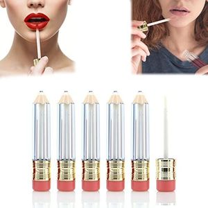 Pencil Lipgloss Keychain,Pencil Lip Gloss Tubes, Clear Lip Balm Container Tubes, DIY Empty Lip Gloss Tubes,Refillable Lip Oil Lip Gloss Tubes (5PCS Clear)