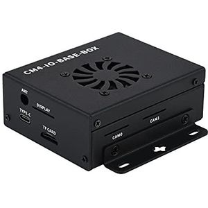 Waveshare Mini-Computer Based On Raspberry Pi Compute Module 4 (NOT Included) Mini IO Board Lite Ver Metal Case with Cooling Fan
