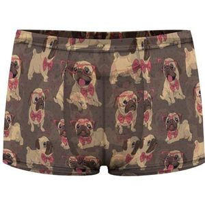 Pug Puppy Heren Boxer Slips Sexy Shorts Mesh Boxers Ondergoed Ademend Onderbroek Thong