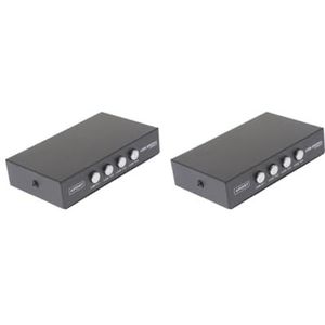 2 set USB 2.0 Handmatig Delen Schakelaar 4 Port HUB Adapter Voor PC Scanner Printer