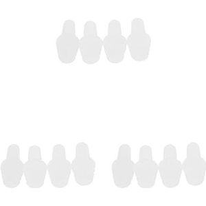 3 Set van 2 paar herbruikbare siliconen oordopjes voor vliegtuig reizen slaap stilte wit, 2,8 x 1,2 cm