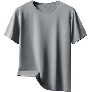 Heren Sneldrogend Sport T-shirt Zomer Korte Mouwen Mode Trendy Casual Tees Tops, B Grijs9, L