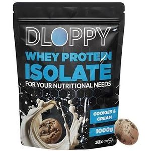 Dloppy Whey isolaat Proteïne - Cookies and Cream - 1000 gram