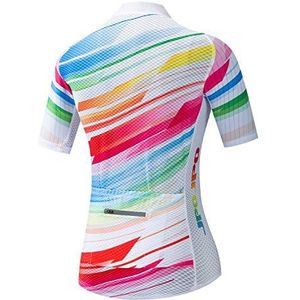 JPOJPO Fietsshirt voor dames, racestrui voor dames, S-3XL - comfortabel, super ademend en sneldrogend, reflecterende rits, 3 zakken, JP6005, L