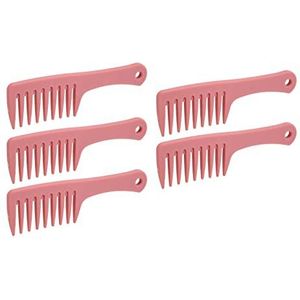 Kappers Grove Kam, Veilig 5 Stks ABS Ergonomische Handgreep Grove Kam Ronde Rand voor Thuis voor op Kantoor