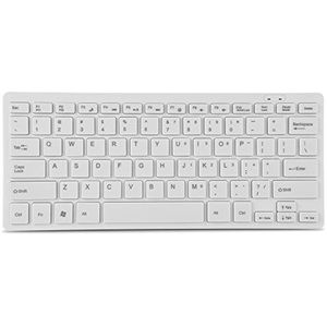 Bedraad toetsenbord met 78 toetsen, ultradun USB-toetsenbord met ontwerphoek voor desktopcomputer, laptop, mini gaming-toetsenbord (wit)