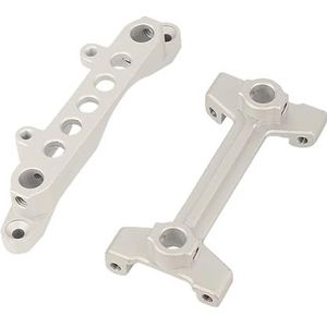 MANGRY For Achter Auto Shell Lichaam Ondersteuning Beugel for Axiale SCX10 III AXI03006 AXI03007 AXI03027 1/10 RC Crawler Auto Onderdelen (Color : Front Rear Silver)