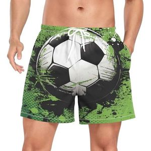 Niigeu Pop Sport Voetbal Heren Zwembroek Shorts Sneldrogend met Zakken, Leuke mode, L