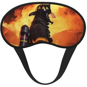 Slaapoogmasker voor dames en heren, zacht, comfortabel slaapmasker, verduisterend, slaapoogbedekking voor reizen, yoga, dutje, werk, brandweerman, vlam