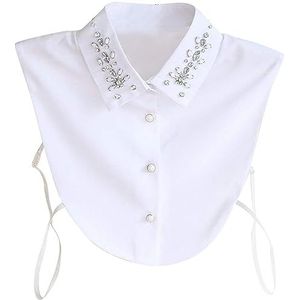 Hocaies - Afneembare Kraag - Wit - Katoen - Dames Blousekraag