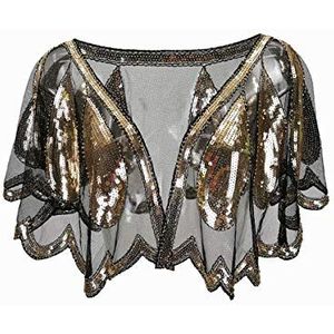 Grouptap - Gatsby Cape - Bolero - Zwart - Jaren 20