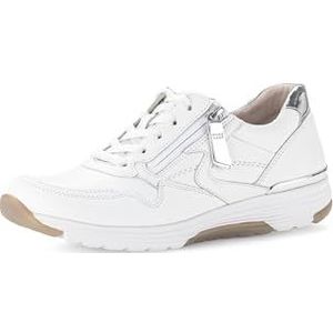 Gabor Low-Top sneakers voor dames, lage schoenen voor dames, Wit Argento 50, 35 EU