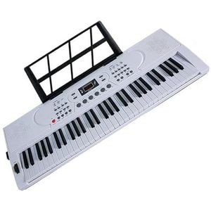 Muzikaal Toetsenbord Professionele Controller Elektronische Piano Muzieksynthesizer Digitale 61 Toetsen Orgelinstrumenten (Color : White)