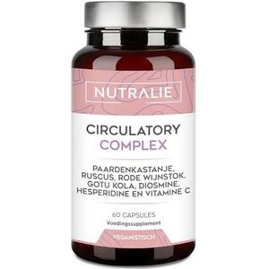 Circulatie Complex 1330mg - Diosmine Hesperidine - Circulatie Zware benen - Rode wijnstok Paardenkastanje Centella Asiatica Rusco Vitamine C - 60 capsules Nutrali