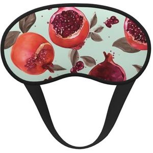Granaatappelpatroon slaapmasker voor zijslaper, lichtblokkerende nachtmaskers voor slapen oogmasker voor vrouwen mannen oogbedekking zachte comfortabele oogschaduw voor reizen, dutje