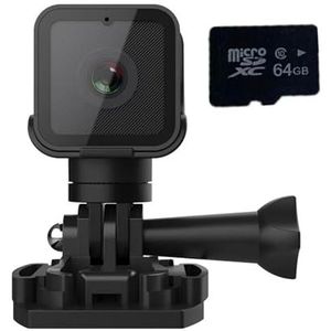 Draagbare DV-camera 1080P High-definition draadloze kleine camera, Hotspot Mini DV-camera, buitensportcamera, motorrijrecorder(Camera 64G card)