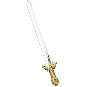 Zilver & Goud Ancient Knight Sword - 1 stuk, realistisch kostuumaccessoire, perfect voor evenementen met een middeleeuws thema, cosplay en meer