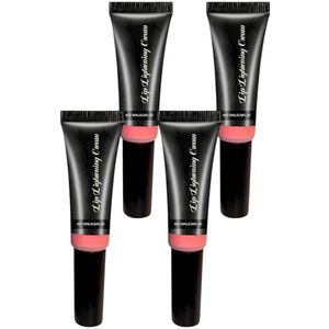 Lip Lightening voor donkere lippen, lipfidence Brightening Balsem, Lip Scrub & Lip Exfoliator voor bleken, natuurlijke vochtinbrengende balsem, vermindert fijne lijntjes en verkleuring (4 stuks)
