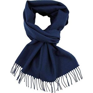 Rotfuchs Sjaal geweven sjaal effen modieus petrol 100% wol (merino) F31, petrol, 52 x 190 cm inkl. Fransen