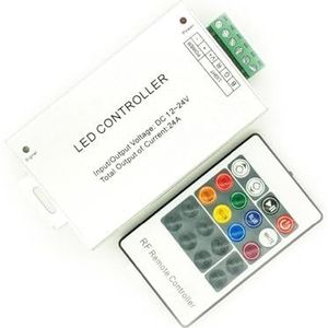 DC 12V 24V RF draadloze RGB LED-controller afstandsbediening 24A 8A* 3CH geschikt voor 5050 SMD RGB LED-lichtstrip (maat: 24A, kleur: RF 20toetsen)