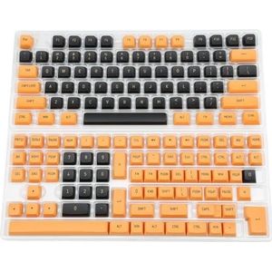 QPSJXN Keycap Black and Red PBT Set voor mechanische toetsenborden MX switches 150 CSA profiel Double Shot Design (zwart oranje)
