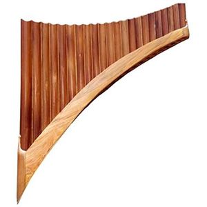 TSTS panfluit instrument 22 Pijpen Bamboe Panflute Gebogen Handgemaakte Panpipes Muziekinstrument W/Aluminiumlegering Doos (Color : C key)