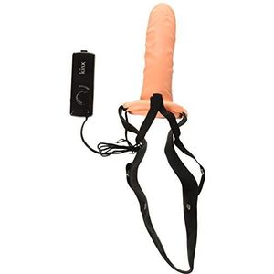 Kinx Extender Hollow Vibrating Strap On, 6 Inch