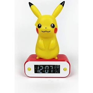 TEKNOFUN Pikachu lichtgevende figuur Pokemon klok wekker 811375