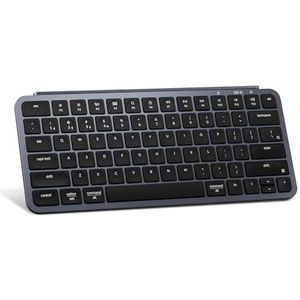 Keychron B1 Pro Ultra-Slim ZMK/Launcher Draadloos Bluetooth 2.4 GHz/Bedrade Verbinding Toetsenbord voor Mac Windows Linux - Grijs