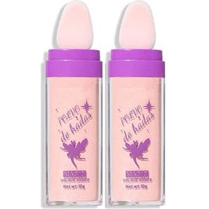 Fairy Highlighter - Goddess Glow Makeup Shimmer Stick, Goddess Glow Shimmer Stick, Make-up Highlighter, 3 kleuren Polvo De Hadas markeerstift, (02 Roze × 2)