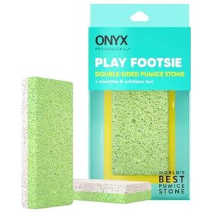 Onyx Professional Dubbelzijdige puimsteen, 100% silliglas; kleur kan variëren