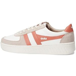 Gola Dames Grandslam Pure Sneaker, wit/bloesem/Hot Coral, 5 UK