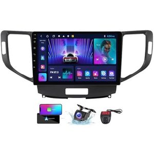 9 Inch Touchscreen Dubbel DIN Autoradio Compatibel met Honda Accord 8 2008-2012 met Carplay/Android Auto FM RDS DAB+ Autoradio WiFi 4G Draadloze Carplay Android Auto Bluetooth DSP(NF-1)