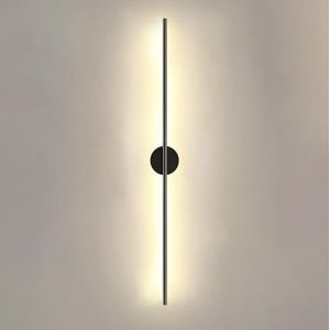 moderne lineaire wandlamp zwarte wandlamp binnenverlichting muurpad lange strip wandkandelaars minimalistische wandlampen voor balkon slaapkamer woonkamer kantoor wandlampen
