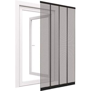Easy Life Insectenwerend deurgordijn, van polyester, antraciet, lamellengordijn, met pvc-klemlijst
