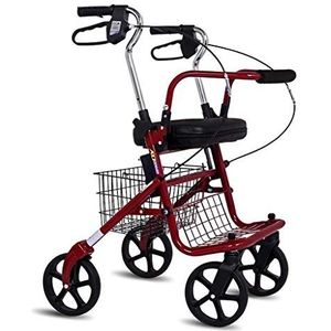 Rollator Walker met zitting voor ouderen - aluminium opvouwbare wandelaar, in hoogte verstelbare mobiliteit loophulp voor ouderen wandelaar ster van licht