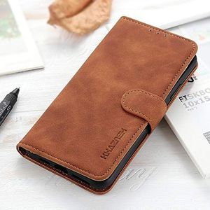 Hoesje voor Xiaomi Poco X3 NFC, Xiaomi Poco X3 NFC Wallet, Magneet Flip Case voor Xiaomi Poco X3 NFC Hoesje, Bruin