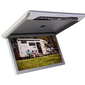 19 Inch Auto Monitor 1080P HD Lcd-scherm Draagbare Auto Video Spelers Auto Plafond TV Dak Mount Display USB FM Camper Achterbankmonitor(Gray MP5 Monitor)